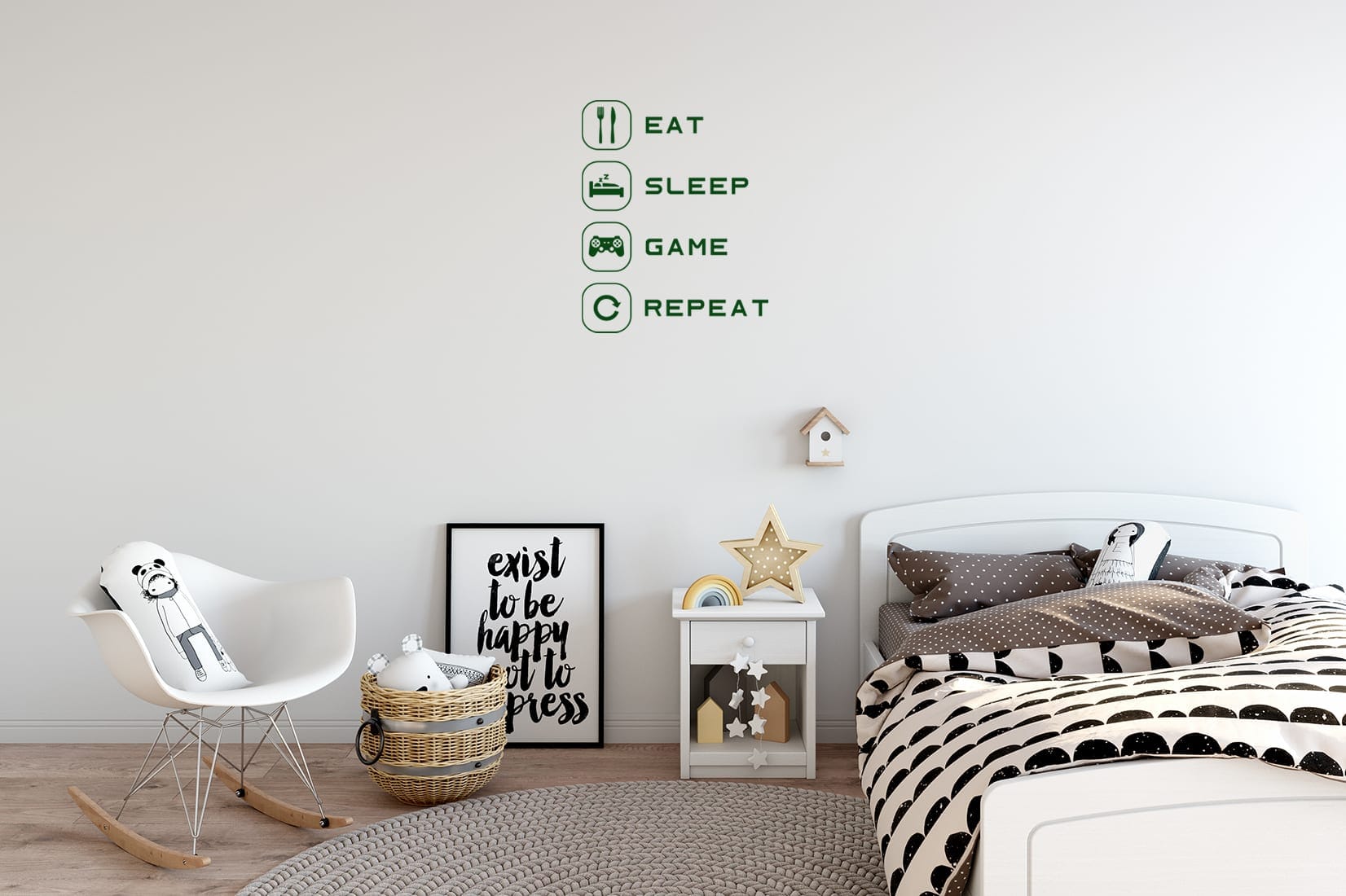 Eat Sleep Game Repeat - Gaming Kids Children Boys Girls Teenager, Man Cave Room PC Xbox PS Wall Art Vinyl Decal Sticker | (Large) - Image 5